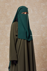 Emerald Two Layer Flap Niqab - Wide & Super Breathable Veil