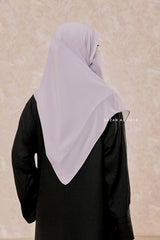 Silver Square Scarf With Half Niqab Set - Super Breathable