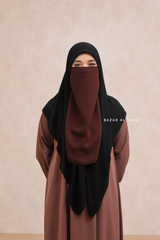 Brown Single Half Niqab - Super Breathable Veil