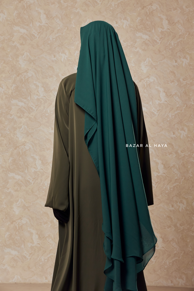 Emerald Two Layer Flap Niqab - Wide & Super Breathable Veil