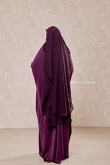 Purple Two Layer Niqab - Wide - Super Breathable Veil