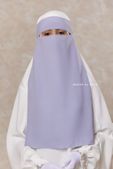 Single Layer Niqab In Silver - Super Breathable & Comfy