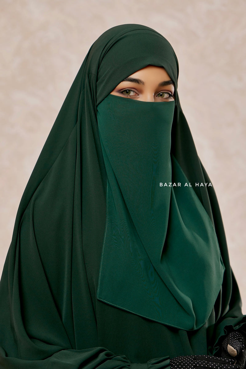 Emerald Single Half Niqab - Super Breathable Veil