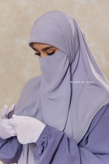 Silver Single Half Niqab - Super Breathable Veil