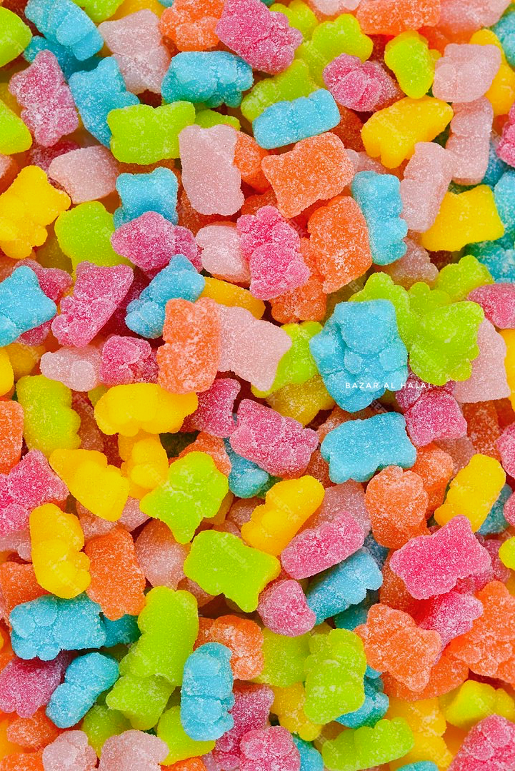 Halal Sour Neon Gummy Bears