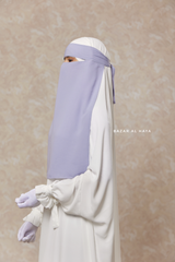 Single Layer Niqab In Silver - Super Breathable & Comfy