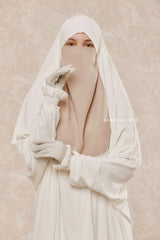 Creme Beige Single Half Niqab - Super Breathable Veil