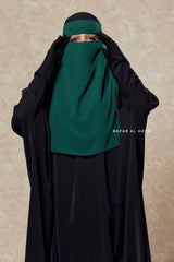 Emerald Green Single Layer Niqab - Super Breathable & Comfy