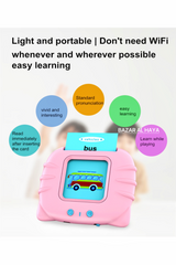 510 English Words - Early Talking Audible Flash Cards In Pink - Smart Kids