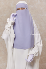 Single Layer Niqab In Silver - Super Breathable & Comfy