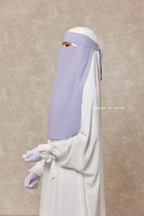 Single Layer Niqab In Silver - Super Breathable & Comfy