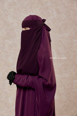 Purple Single Layer Niqab - Extremely Breathable - Large