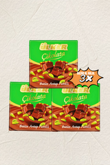 3 Pack Ulker Milk Chocolate Square Bar - Pistachios