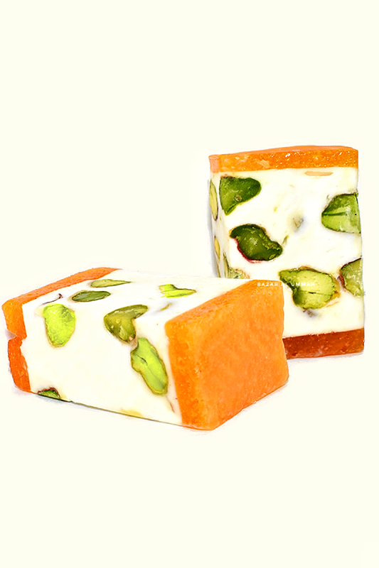 Halal Turkish Delight - Malban Nougat Apricot With Pistachios