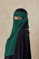 Emerald Green Single Layer Niqab - Super Breathable & Comfy