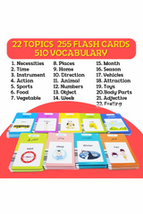 510 Arabic Words - Talking Audible Flash Cards In Blue - Smart Kids