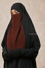 Single Brown Half Niqab - Super Breathable Veil