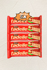 5 Pack Tadelle Milk Chocolate Wafer Bar - Hazelnut Creme