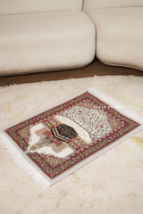 Kaaba Picture Prayer / Salah Mat with Cloth Bag