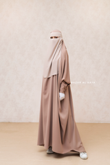 Single Creme Beige Layer Niqab - Super Breathable & Comfy