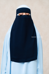 Single Layer Niqab In Dark Blue - Better Breathe