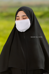 Two Layer Black Three -In- One Snap Scarf, Khimar, Cape - Super Soft & Quality