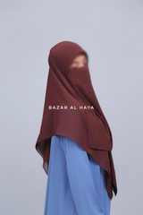 Brown Single Half Niqab - Super Breathable Veil