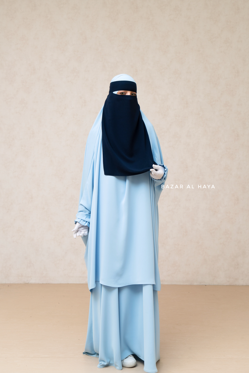 Single Layer Niqab In Dark Blue - Better Breathe