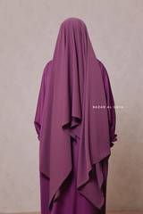 Mauve Tie Back Scarf & Khimar - Long Rectangle Shape - Style & More