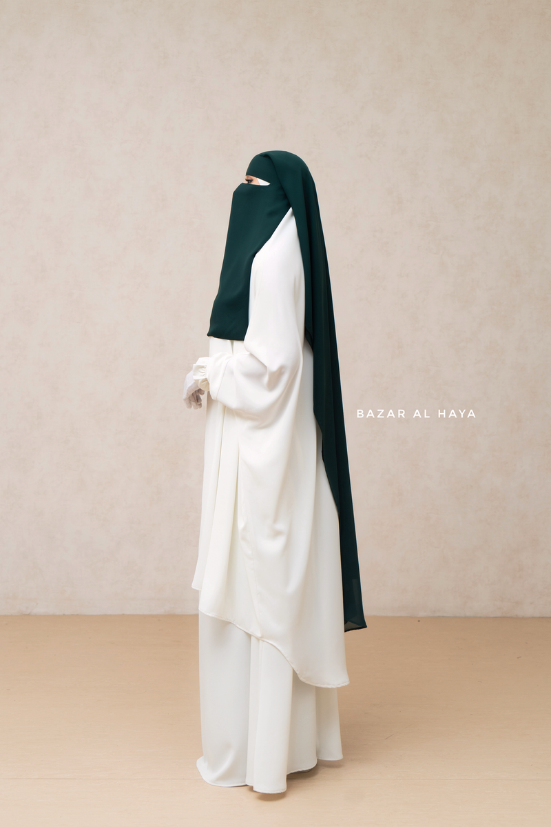 Emerald Two Layer Niqab - Long & Wide - Super Breathable Veil