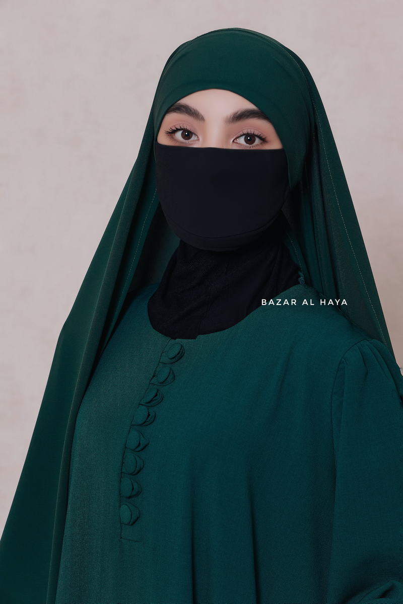 Emerald Tie Back Scarf & Khimar - Long Rectangle Shape - Style & More