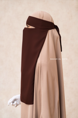 Single Layer Niqab In Brown - Better Breathe