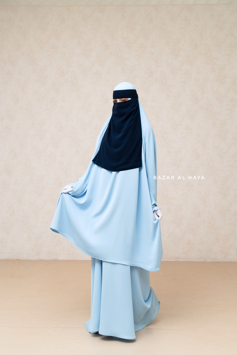 Single Layer Niqab In Dark Blue - Better Breathe