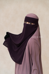 Purple Single Layer Niqab - Extremely Breathable - Large