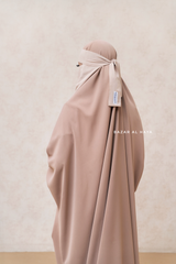 Single Creme Beige Layer Niqab - Super Breathable & Comfy