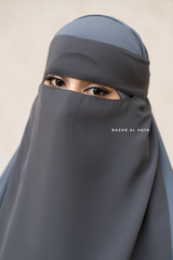 Grey Single Layer Niqab - Super Breathable & Comfy