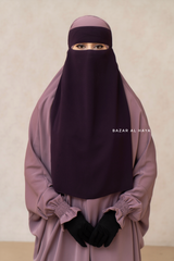 Purple Single Layer Niqab - Extremely Breathable - Large