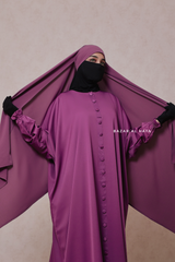 Mauve Tie Back Scarf & Khimar - Long Rectangle Shape - Style & More