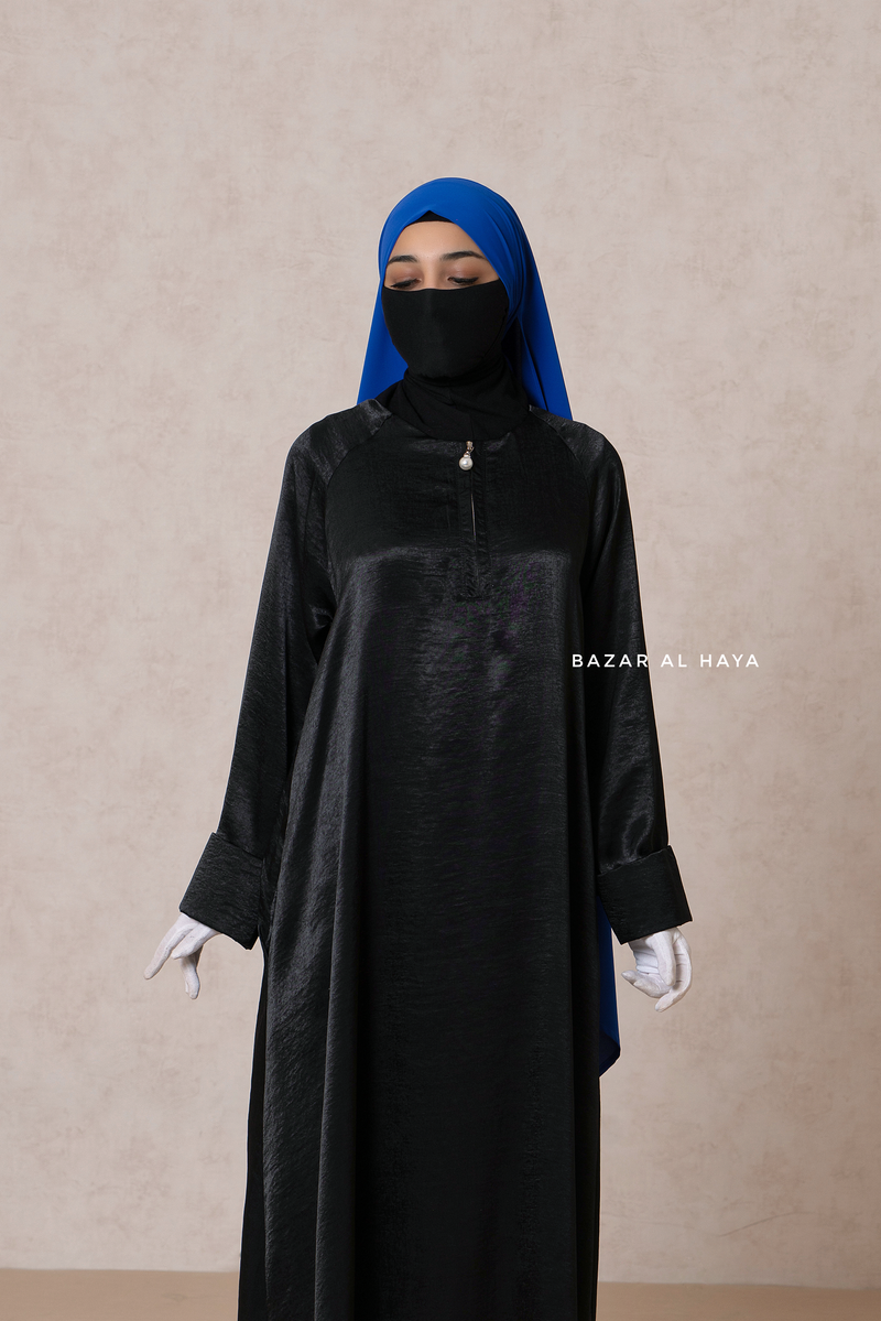 Nafisa Abaya - Soft Related Fit - Textured Satin