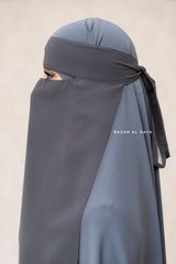 Grey Single Layer Niqab - Super Breathable & Comfy