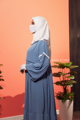 Sky Blue Mubina Tiered Abaya Dress - Loose & Wide In Nidha