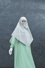 Pearl Grey Eliza Diamond Khimar - Stretch Cotton - Medium