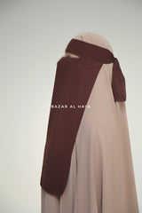 Single Layer Niqab In Brown - Better Breathe