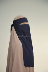 Single Layer Niqab In Dark Blue - Better Breathe