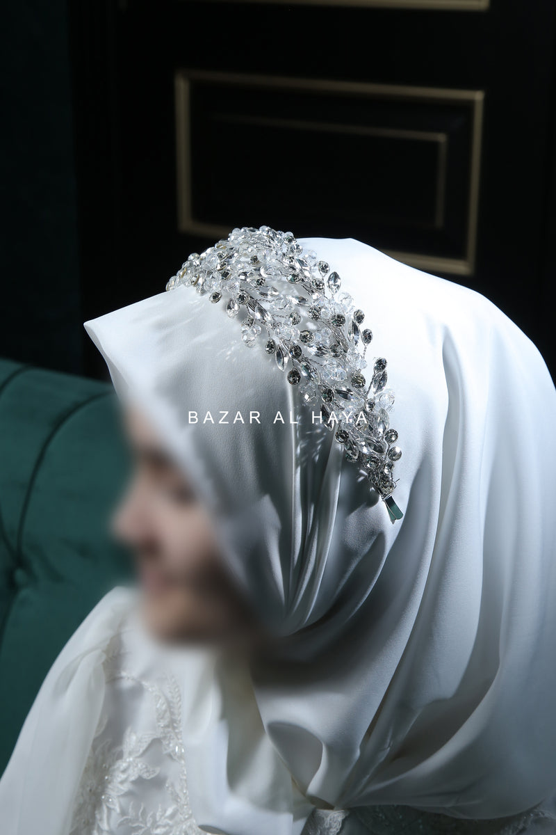 Crystal Elegant Bridal Headband - Handmade